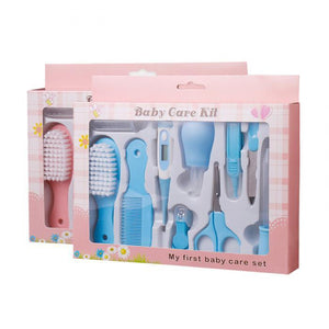 Portable Baby Health Care Kit – 9-in-1 Grooming Set with Thermometer & Tools