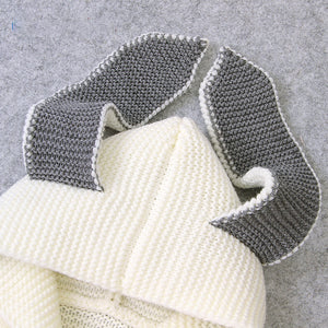 Cozy Baby Knitted Romper – Hooded Unisex Long Sleeve for All Seasons
