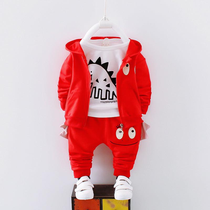 Boys Cotton Clothing Set – Long Sleeve Top & Pants for Spring/Fall (6M–4T)