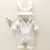 Thick Cotton Baby Romper – Hooded, Warm Winter Onesie with Cartoon Style