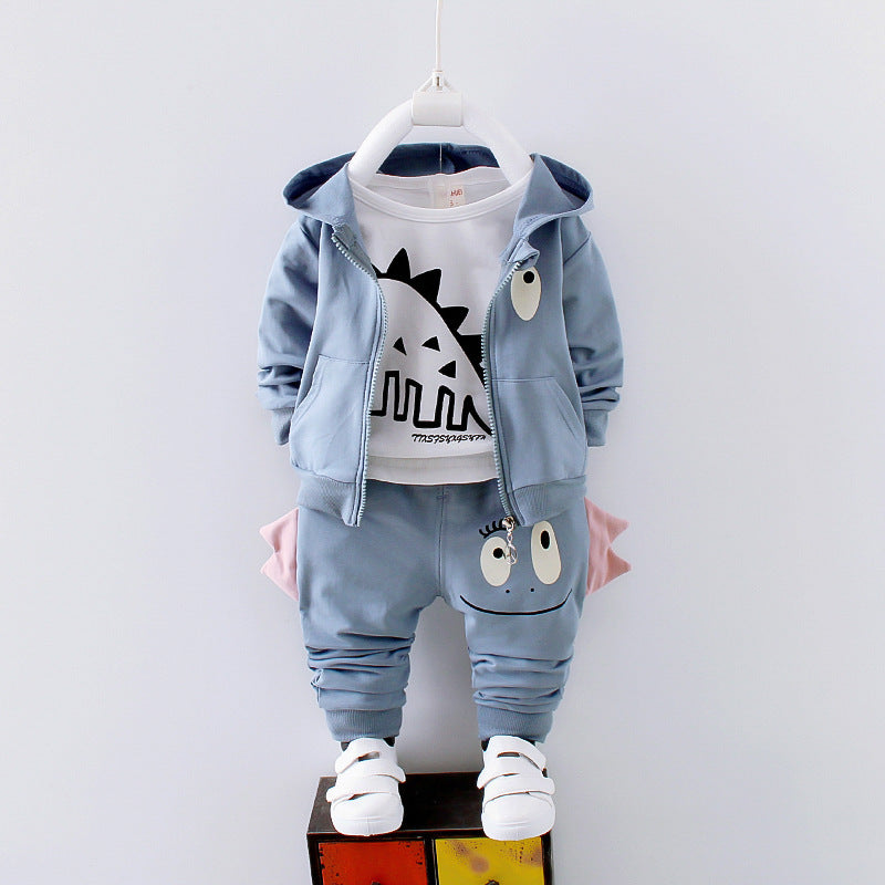 Boys Cotton Clothing Set – Long Sleeve Top & Pants for Spring/Fall (6M–4T)