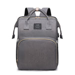 Large Mummy Crib Backpack – Waterproof Diaper Bag with USB & Insulated Storage