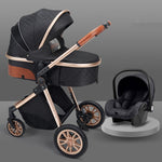 Stylish Lightweight Baby Stroller – Foldable Aluminum Frame with Safety Basket