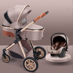 Stylish Lightweight Baby Stroller – Foldable Aluminum Frame with Safety Basket