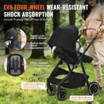 Standard Baby Stroller with Bassinet – Foldable, Reversible, Lightweight & Durable