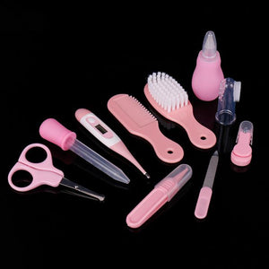 Portable Baby Health Care Kit – 9-in-1 Grooming Set with Thermometer & Tools