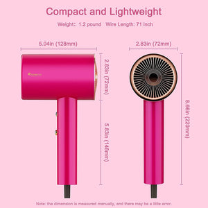 Water Ionic Hair Dryer – 1800W Fast-Drying, Low Noise with Magnetic Nozzle