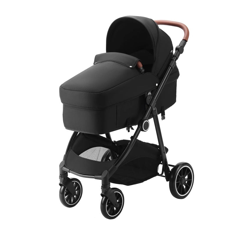 Standard Baby Stroller with Bassinet – Foldable, Reversible, Lightweight & Durable