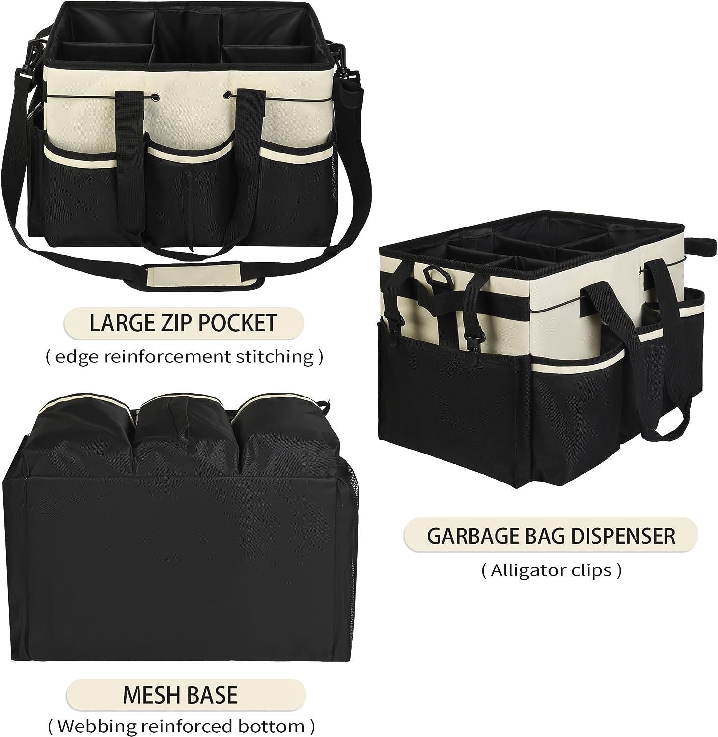 Large Wearable Cleaning Ditty Bag – Waterproof, Durable Storage with Shoulder Strap